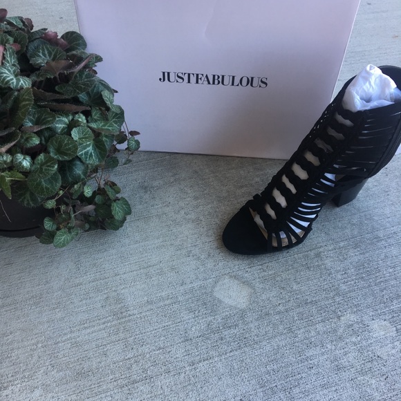 JustFab Shoes - Black Heel Sandals - JustFab NWT